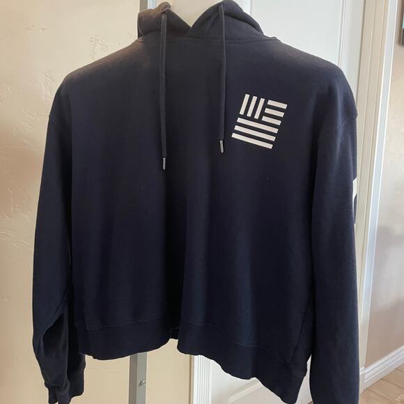 The North Face Cropped Hoodie Womens Medium USA Navy - Picture 1 of 7